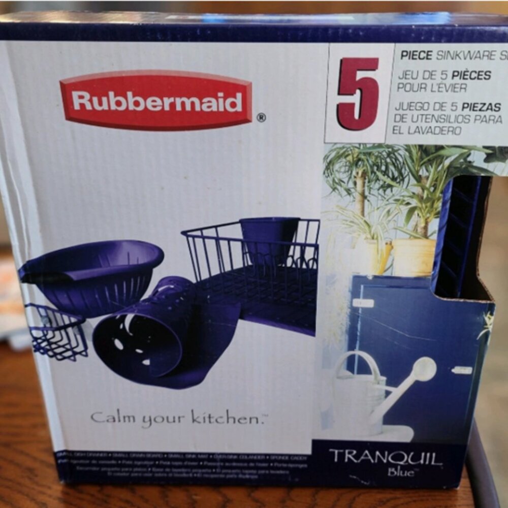 Rubbermaid RETRO 5 Five Piece Sinkware Set TRANQUIL BLUE 2005